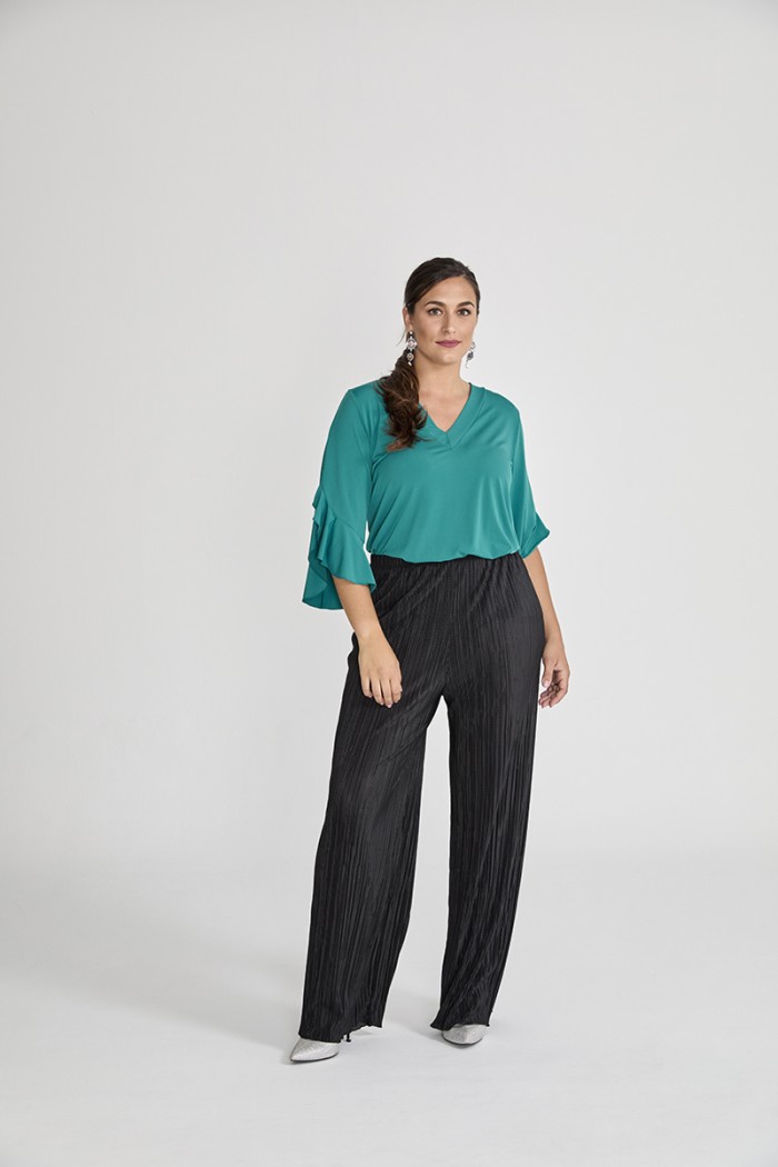 PLEATED KNIT PANTS