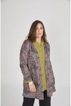 PRINTED LUREX CARDIGAN WITH POCKETS